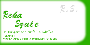 reka szule business card